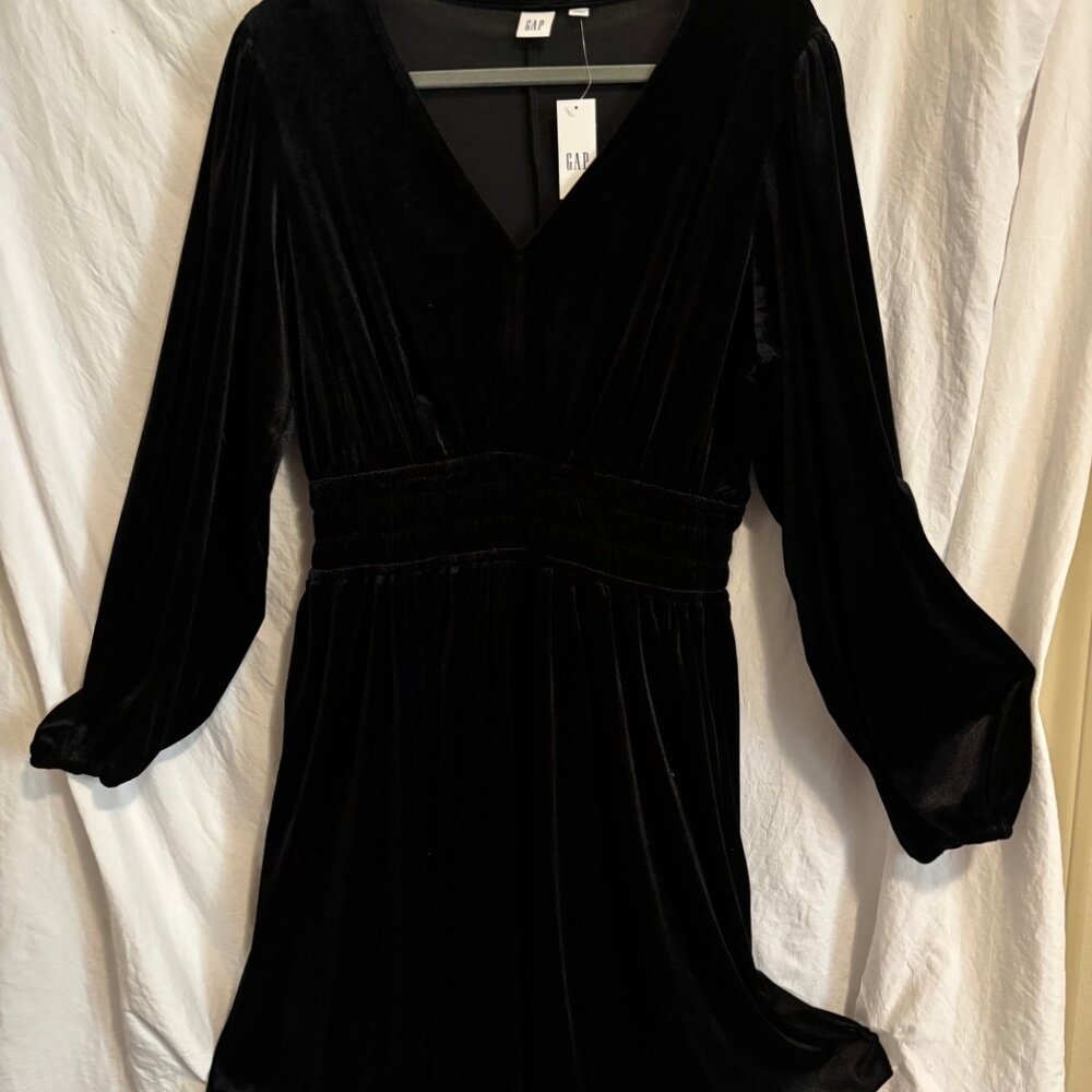 Gap - Black Velvet Dress NWT